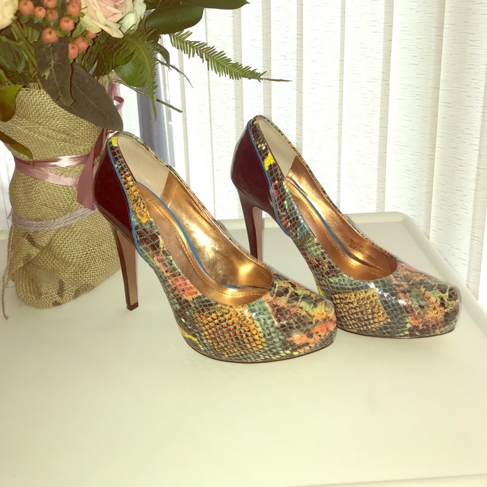 BCBGeneration snakeskin pumps